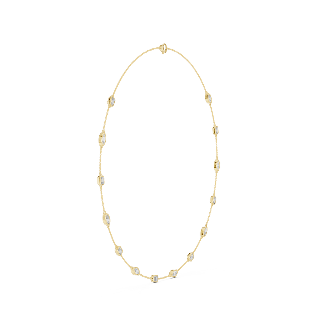  Gold Refined Glisten Chain Necklace Left View
