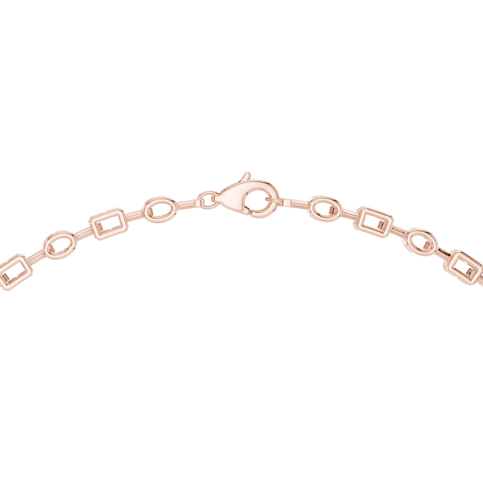  Rose Gold Evening Light Clustered Y Necklace Front View