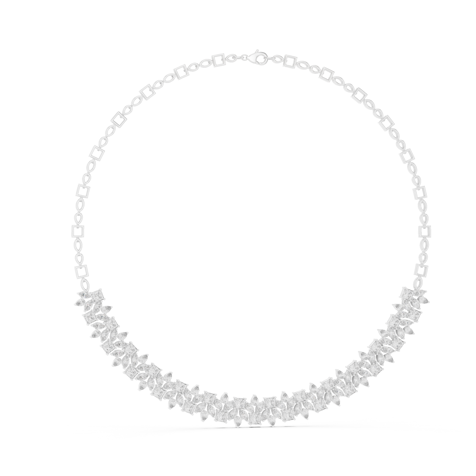  White Gold Celestial Garland Collar Left View