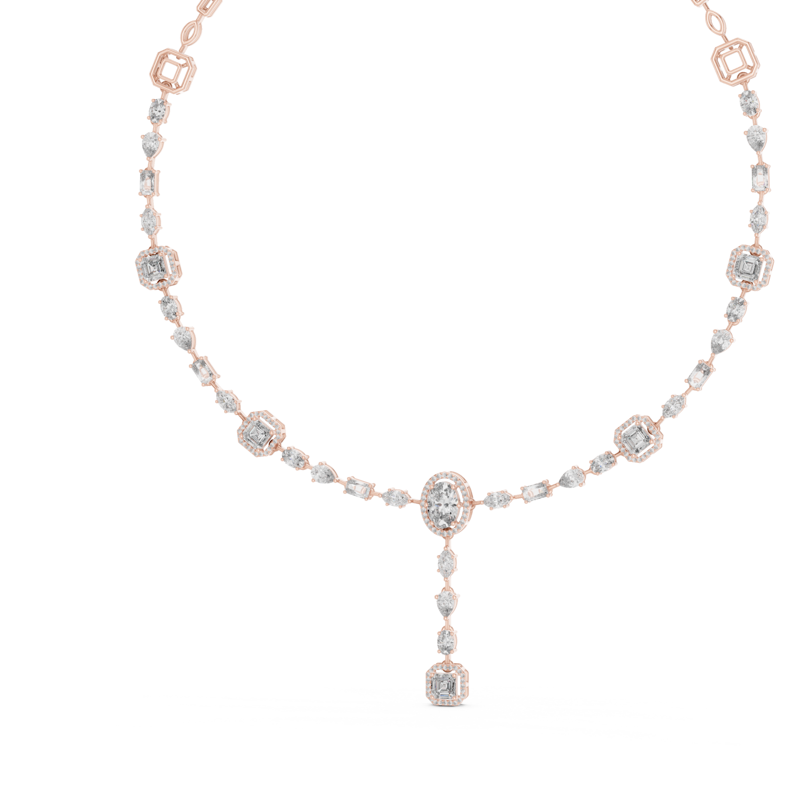  Rose Gold Celestial Glow Classic Y Necklace Right View
