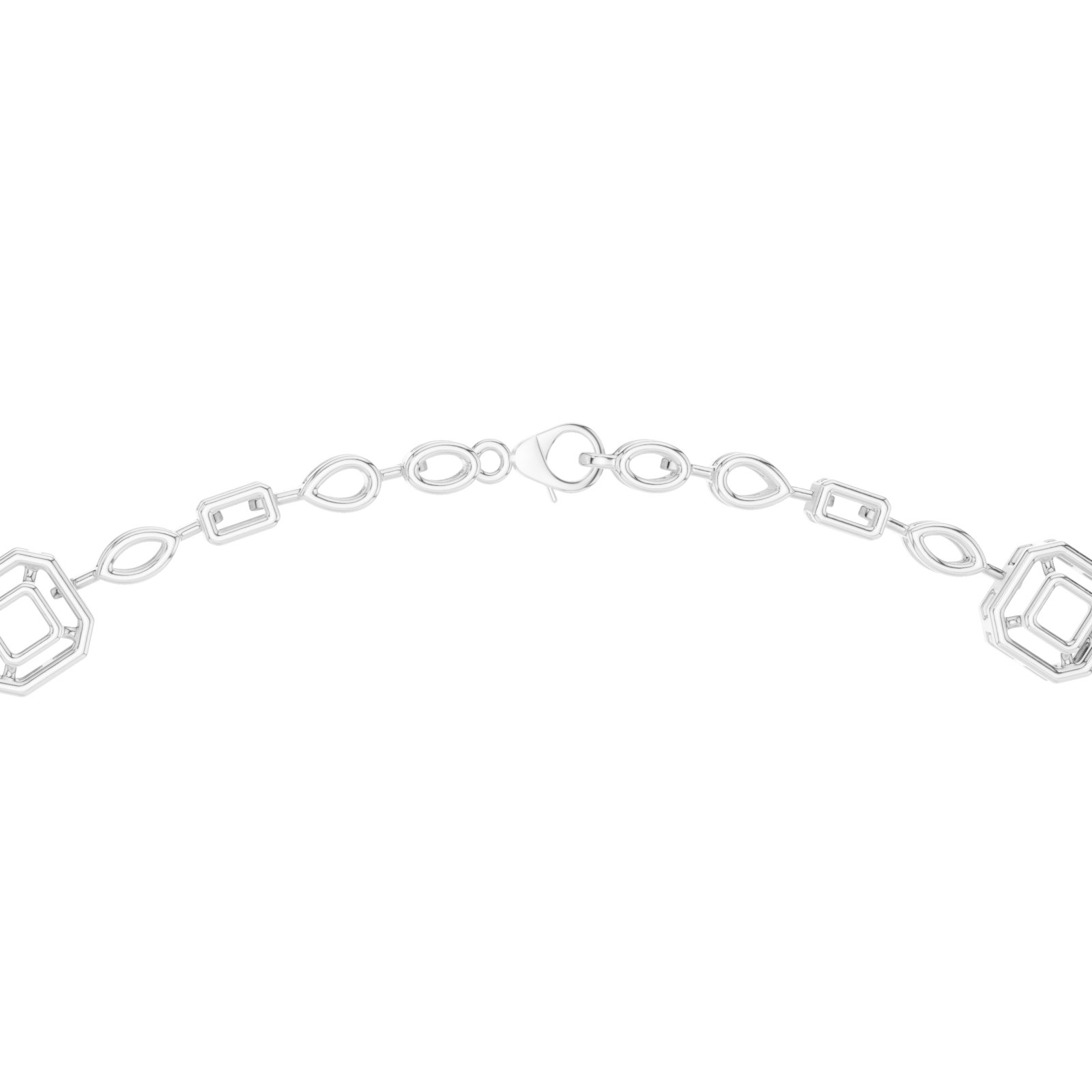  White Gold Celestial Glow Classic Y Necklace Front View