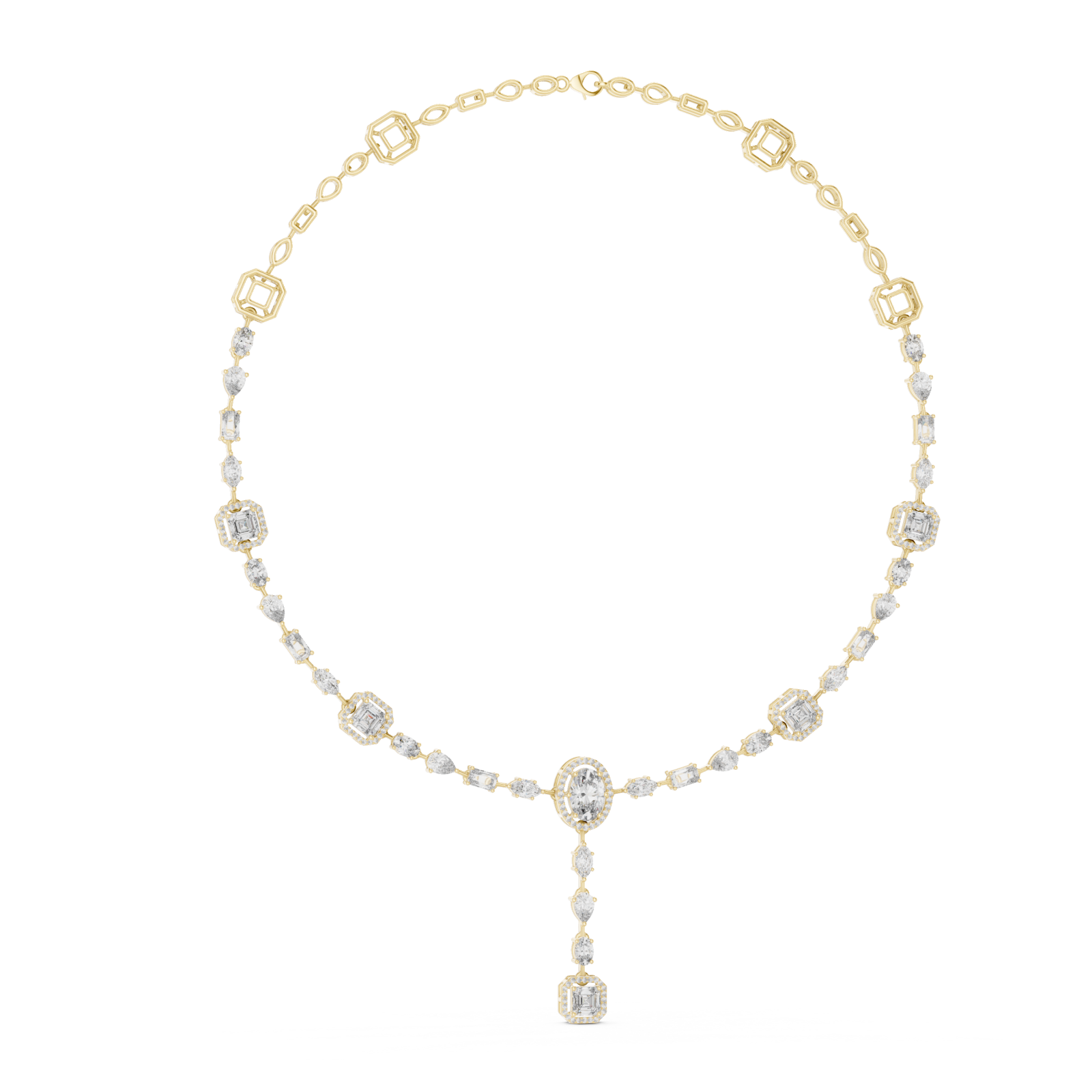  Gold Celestial Glow Classic Y Necklace Left View