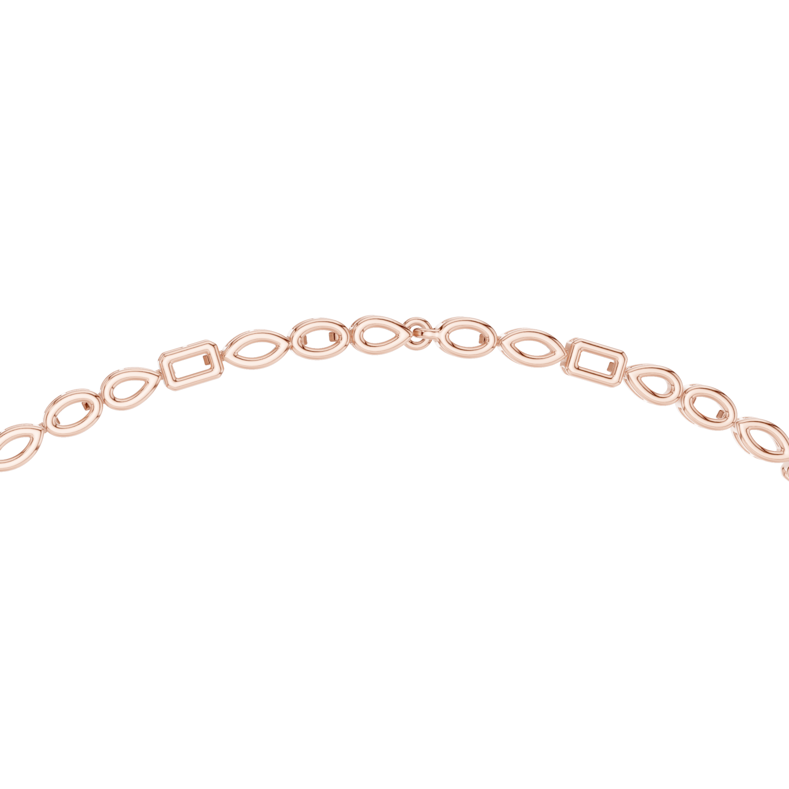  Rose Gold Whispering Grace Long Lariat Necklace Front View