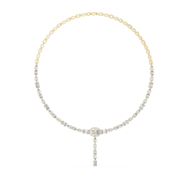  Gold Whispering Grace Long Lariat Necklace Left View