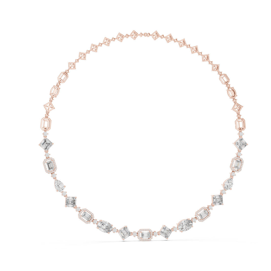  Rose Gold Gardenia Embrace Vintage Inspired Signature Necklace Left View