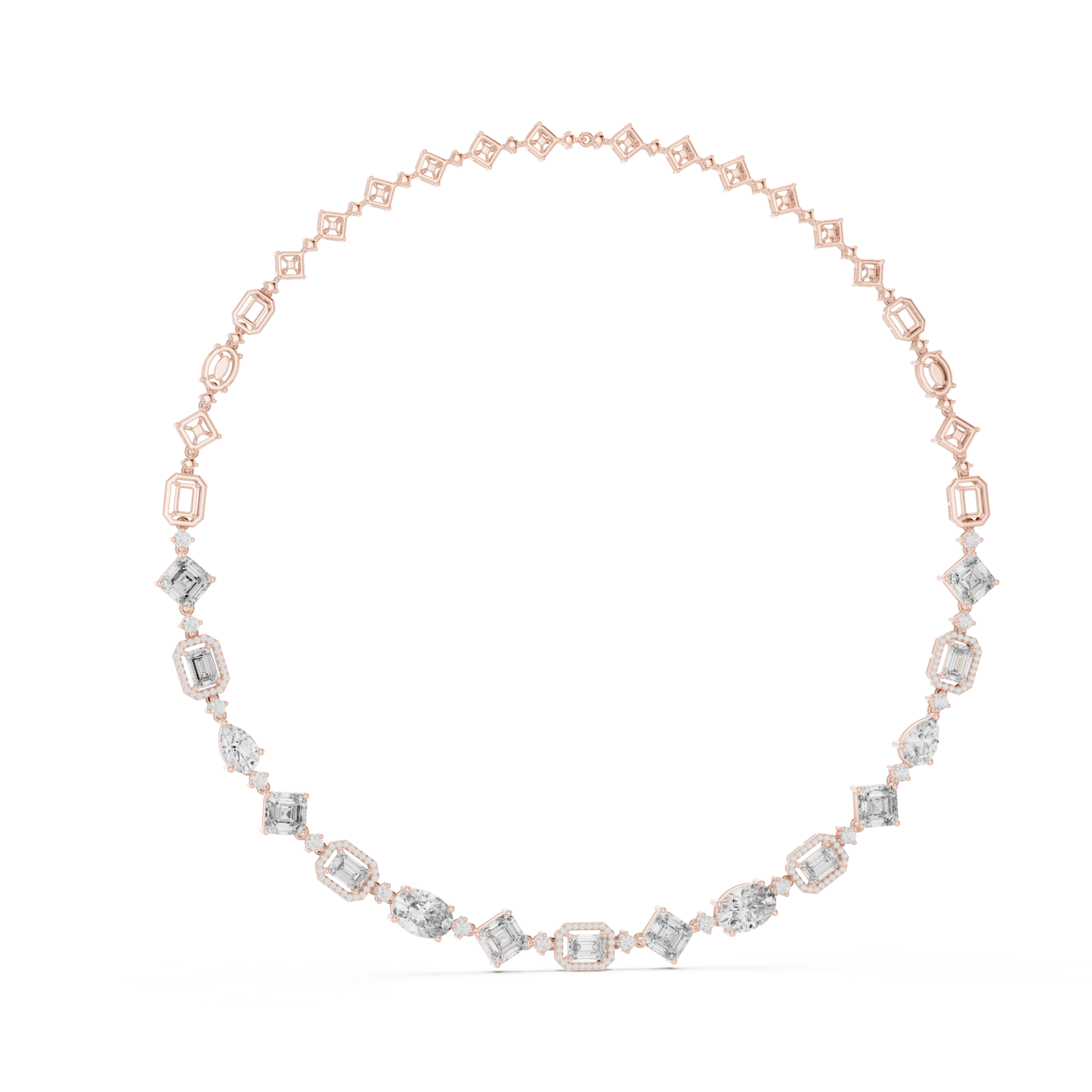  Rose Gold Gardenia Embrace Vintage Inspired Signature Necklace Left View