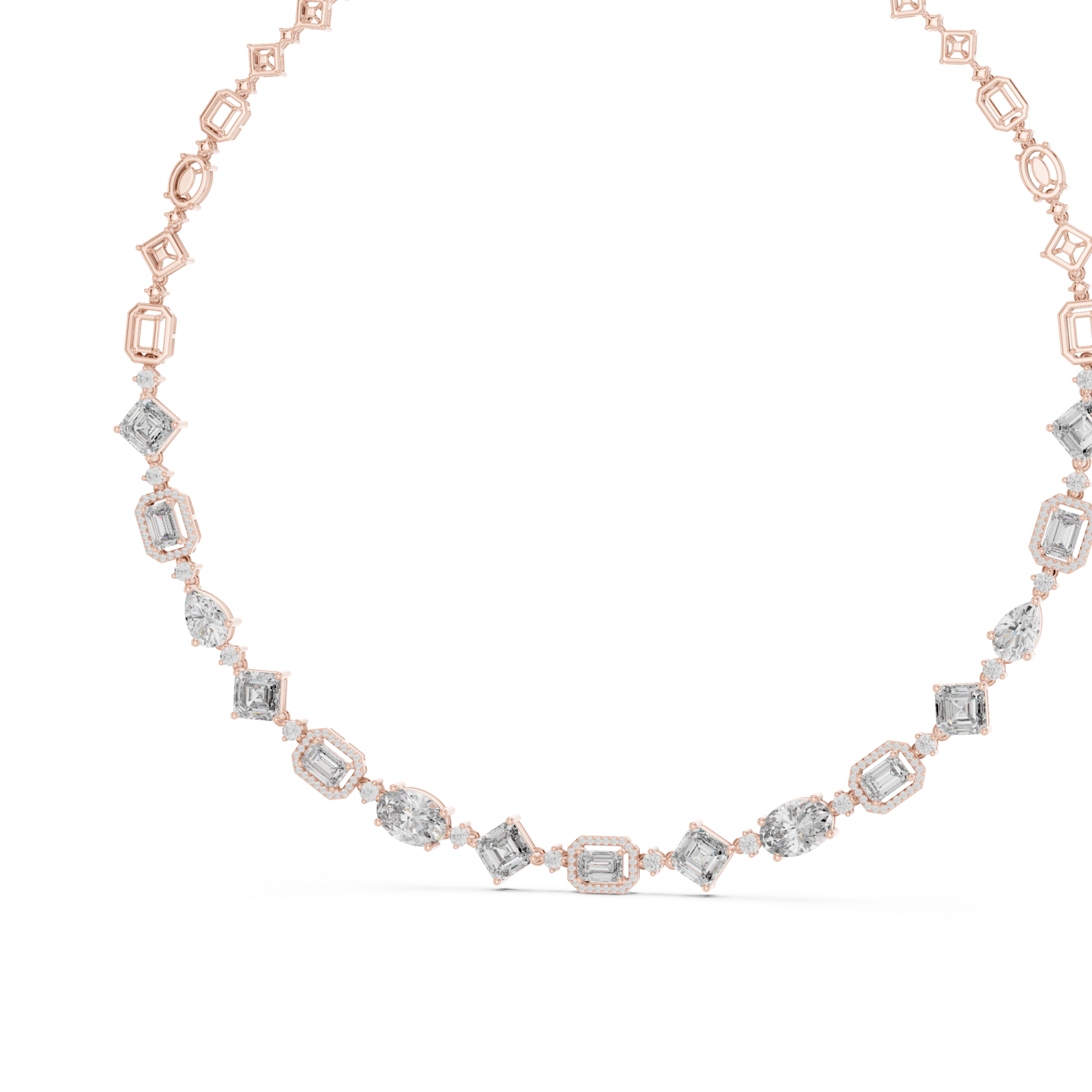  Rose Gold Gardenia Embrace Vintage Inspired Signature Necklace Right View