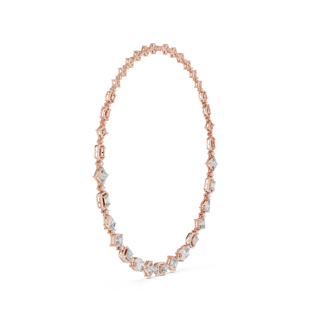  Rose Gold Gardenia Embrace Vintage Inspired Signature Necklace Left View