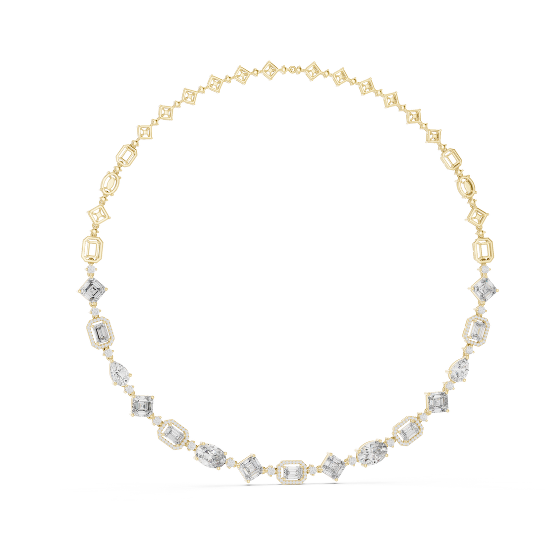  Gold Gardenia Embrace Vintage Inspired Signature Necklace Left View