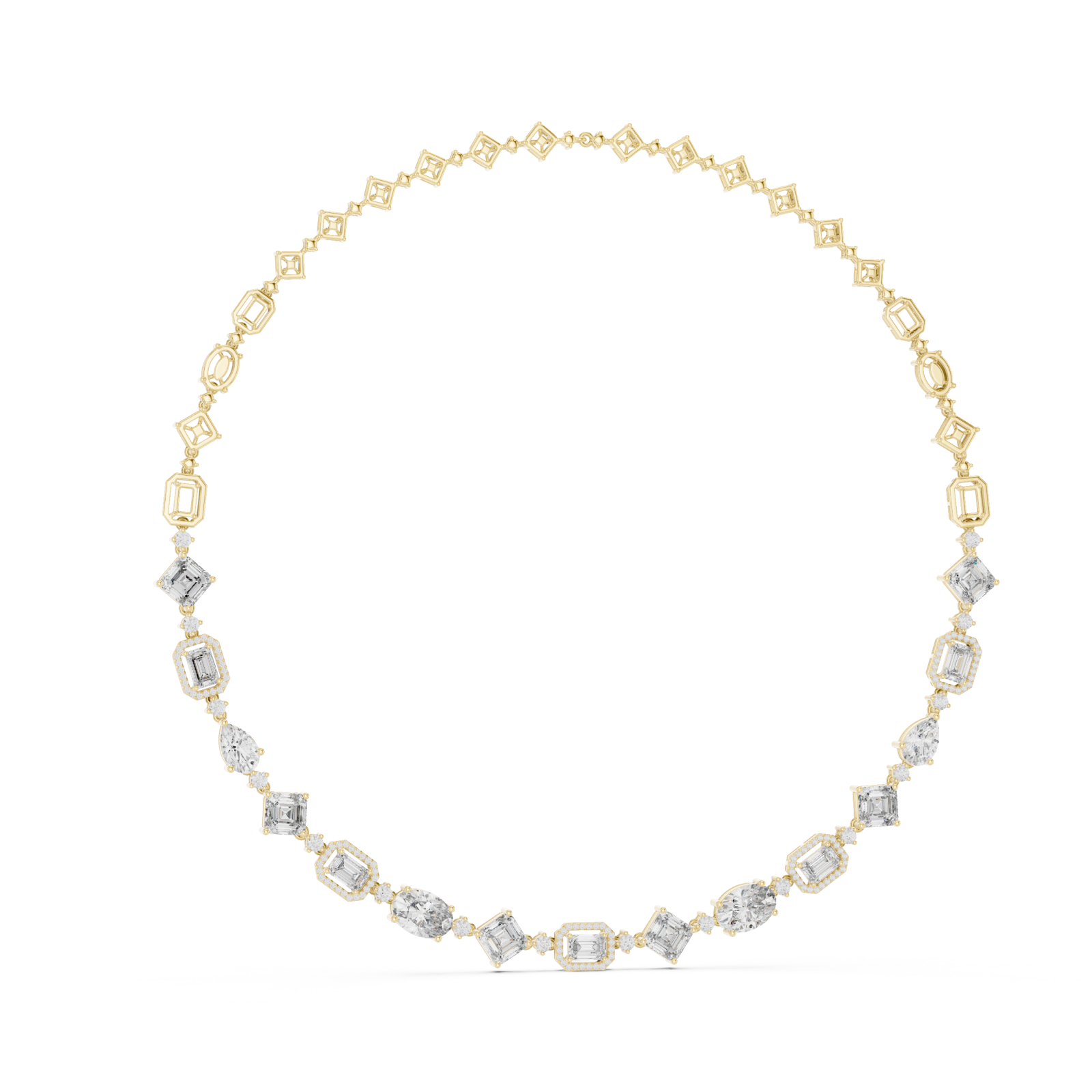  Gold Gardenia Embrace Vintage Inspired Signature Necklace Left View