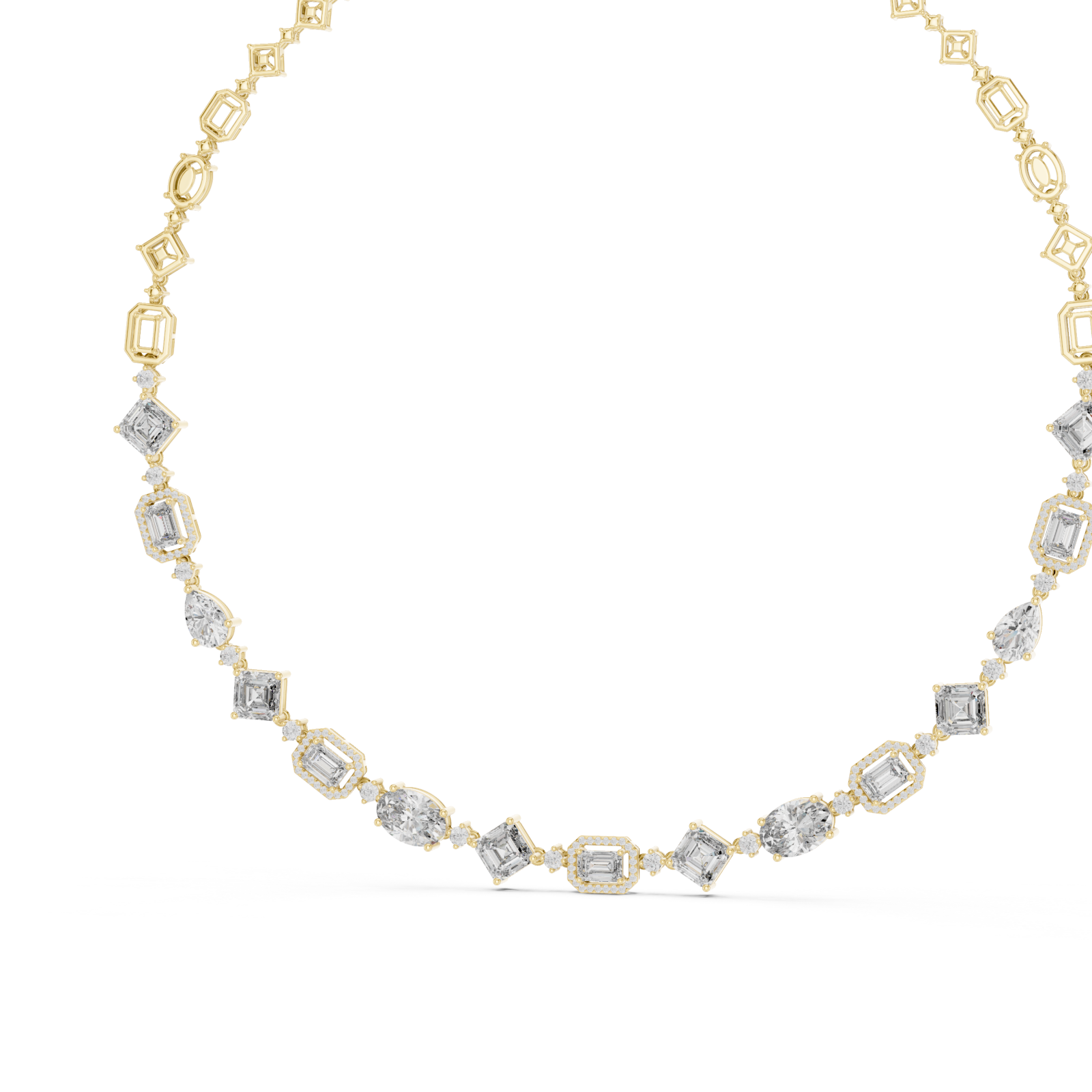 Gold Gardenia Embrace Vintage Inspired Signature Necklace Right View