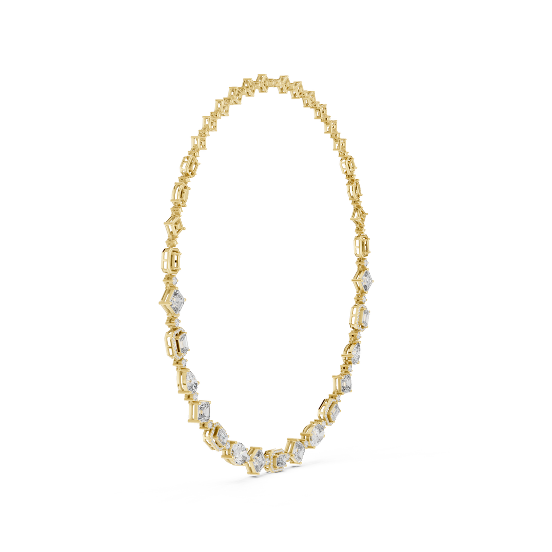  Gold Gardenia Embrace Vintage Inspired Signature Necklace Left View