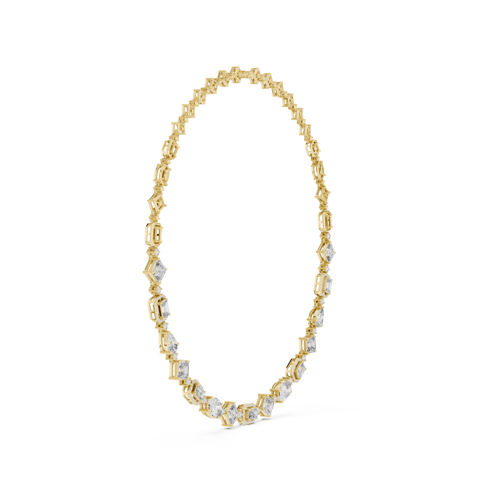  Gold Gardenia Embrace Vintage Inspired Signature Necklace Side View