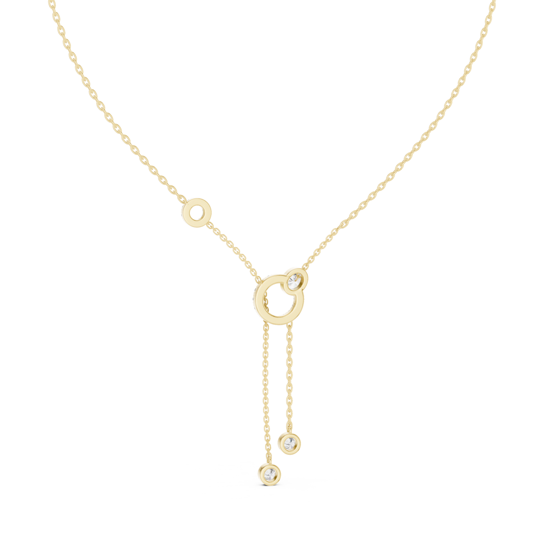 Gold Gliding Radiance Y Pendant Right View