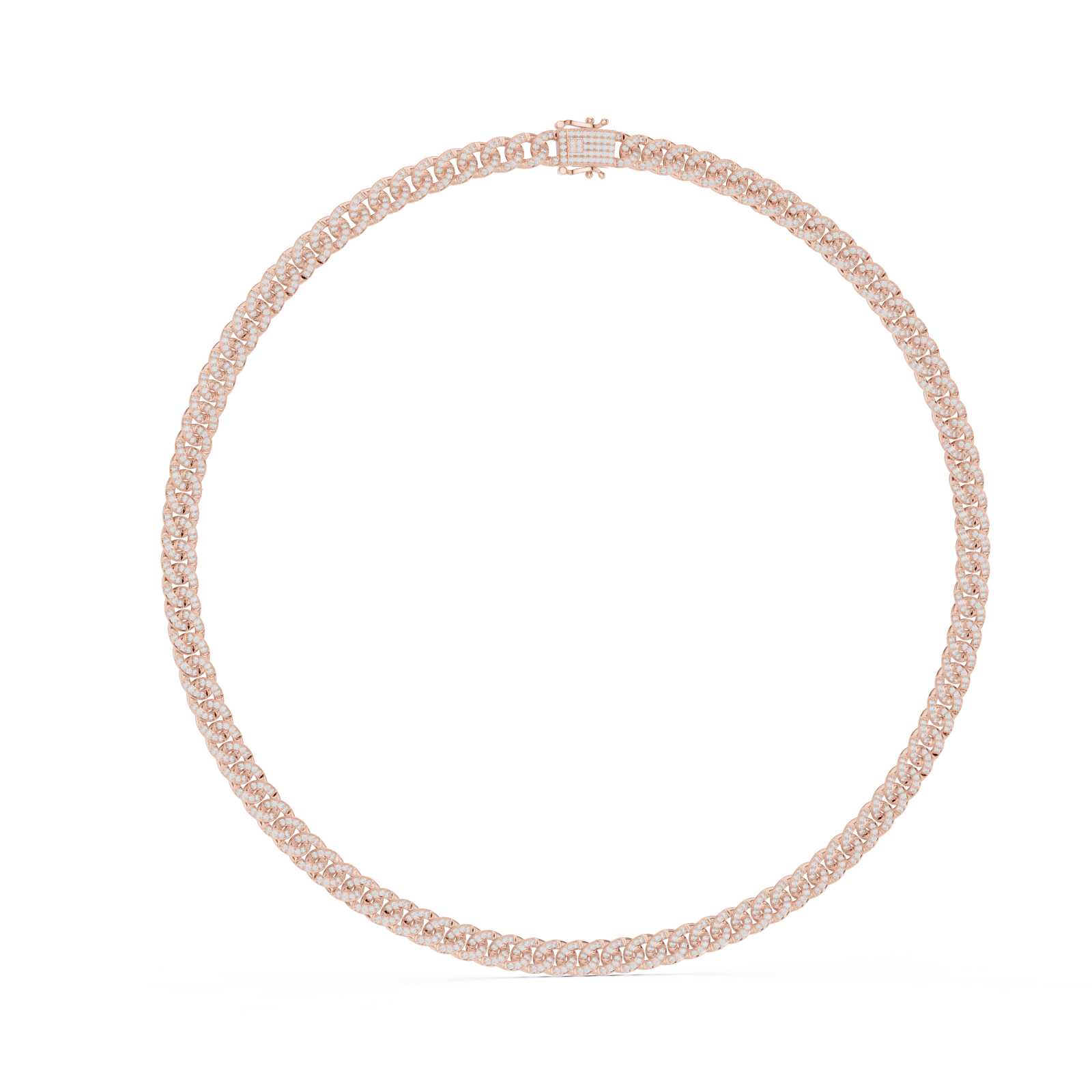  Rose Gold Embrace Twine Chain Necklace Left View