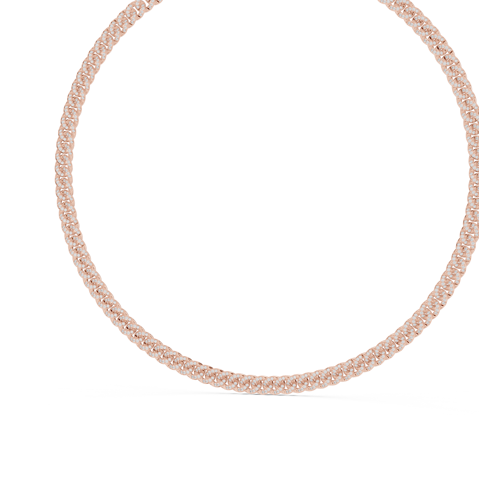  Rose Gold Embrace Twine Chain Necklace Right View
