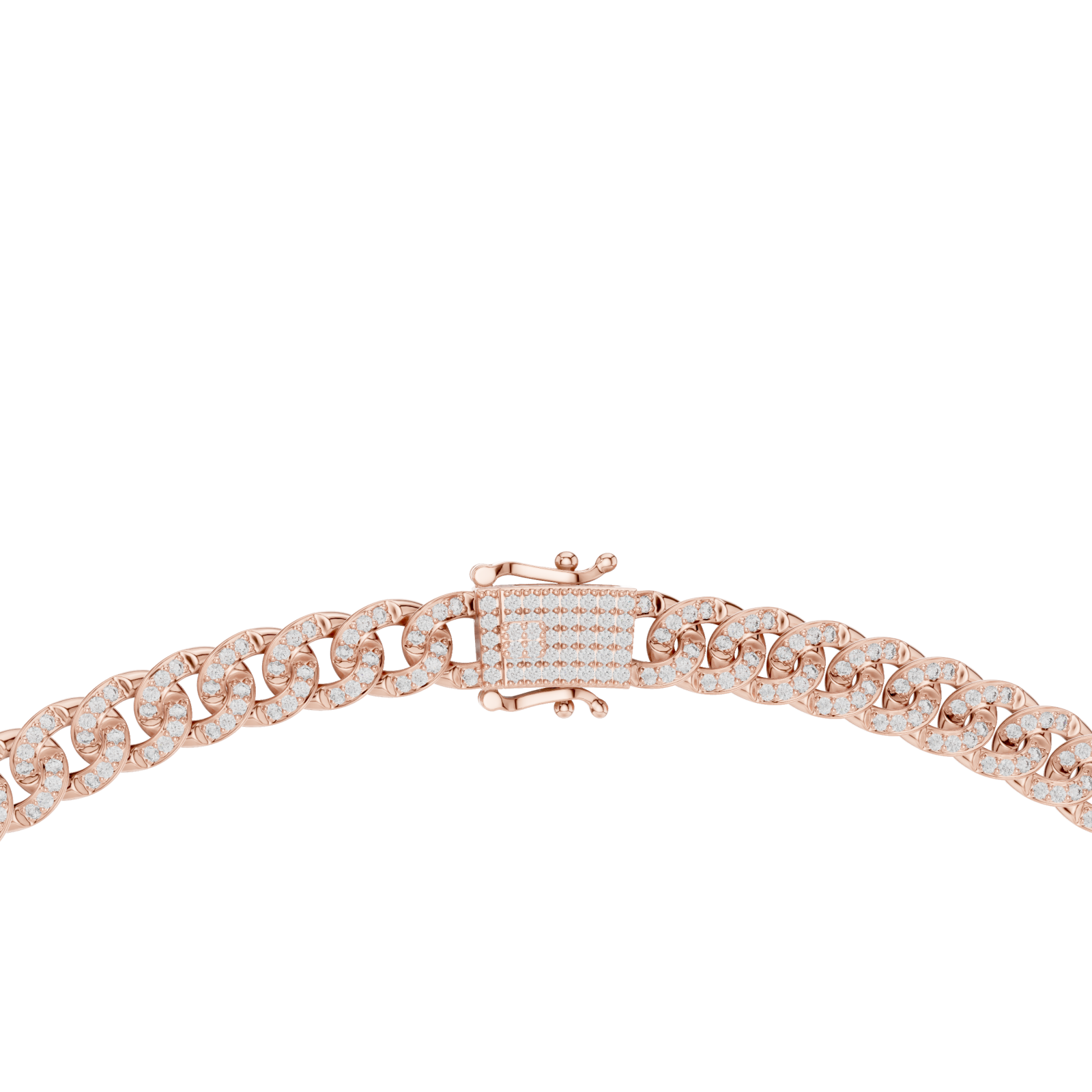  Rose Gold Embrace Twine Chain Necklace Front View