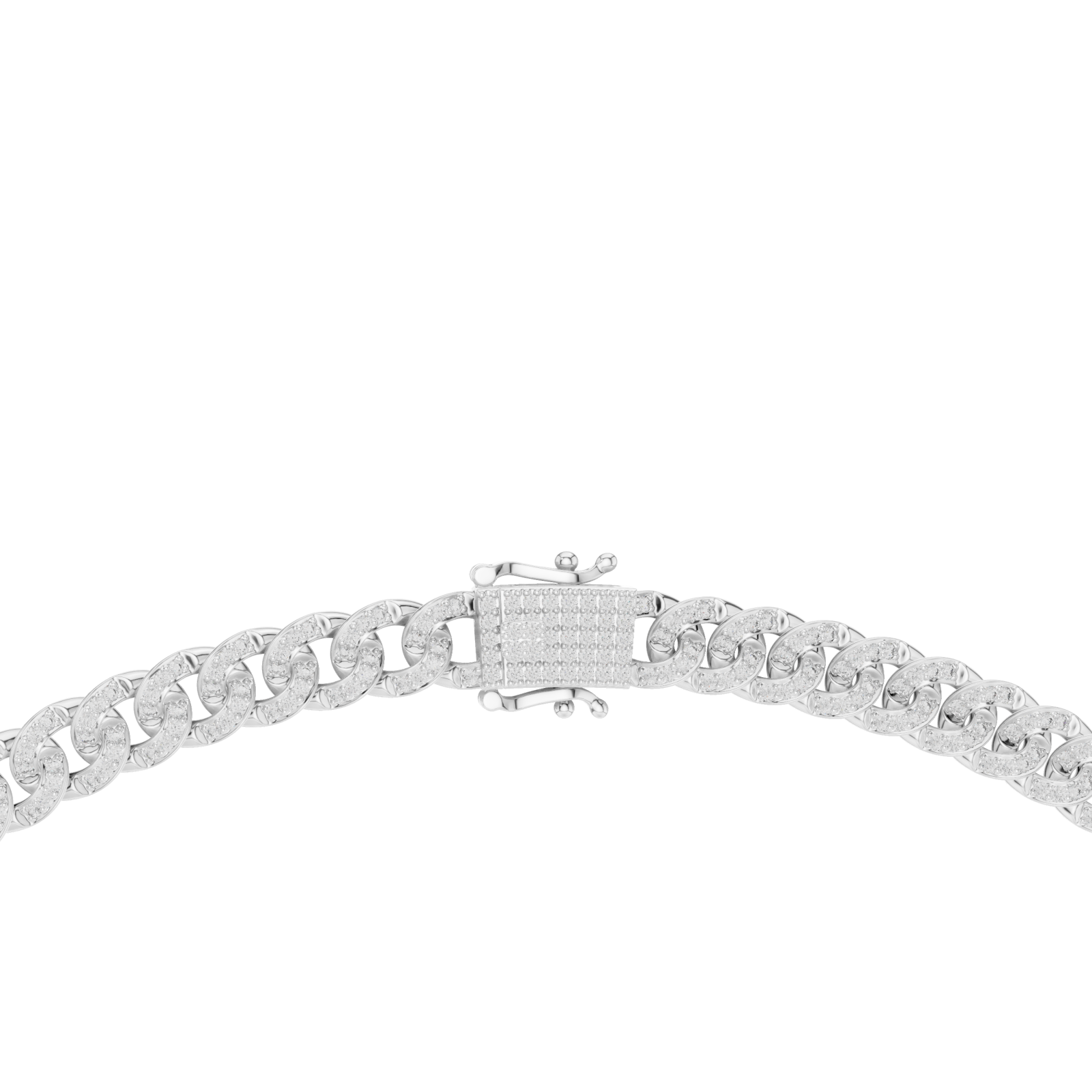  White Gold Embrace Twine Chain Necklace Front View