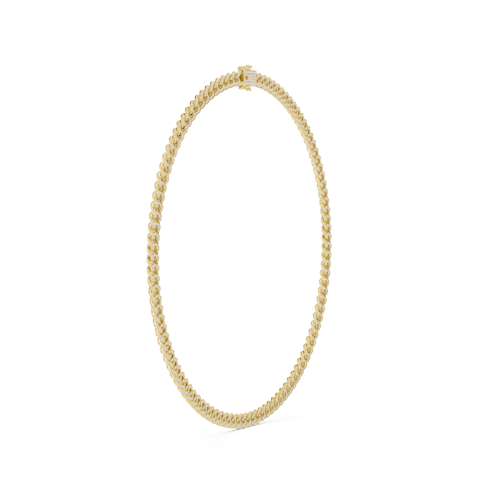 Gold Embrace Twine Chain Necklace Side View