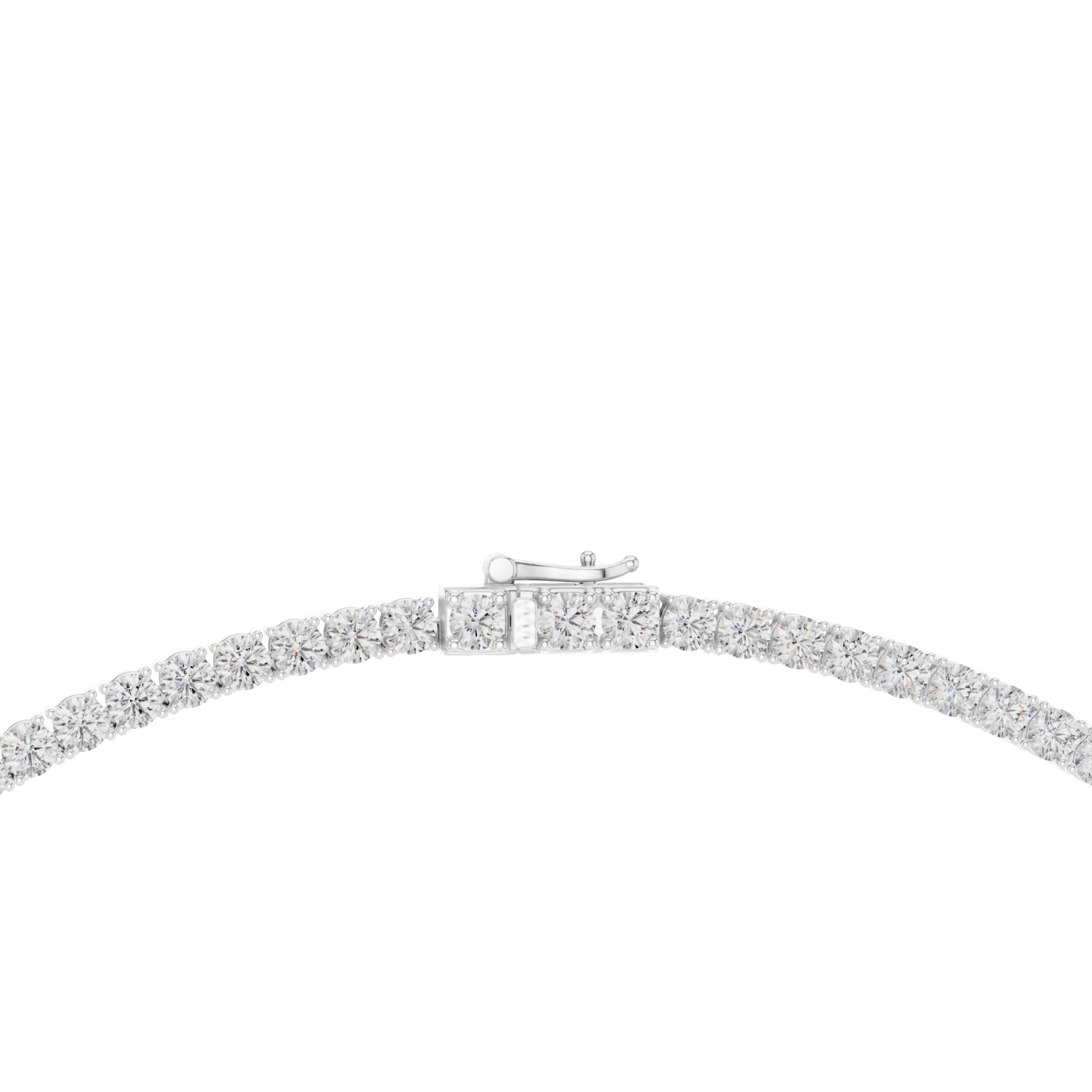  White Gold Celestial Harmony Choker Necklace Front View