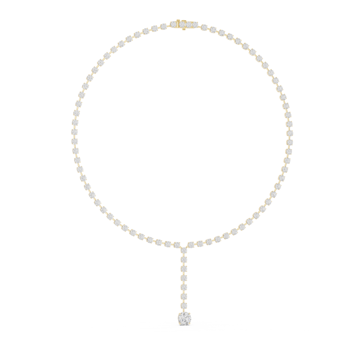  Gold Radiant Pulse Drop Necklace Left View