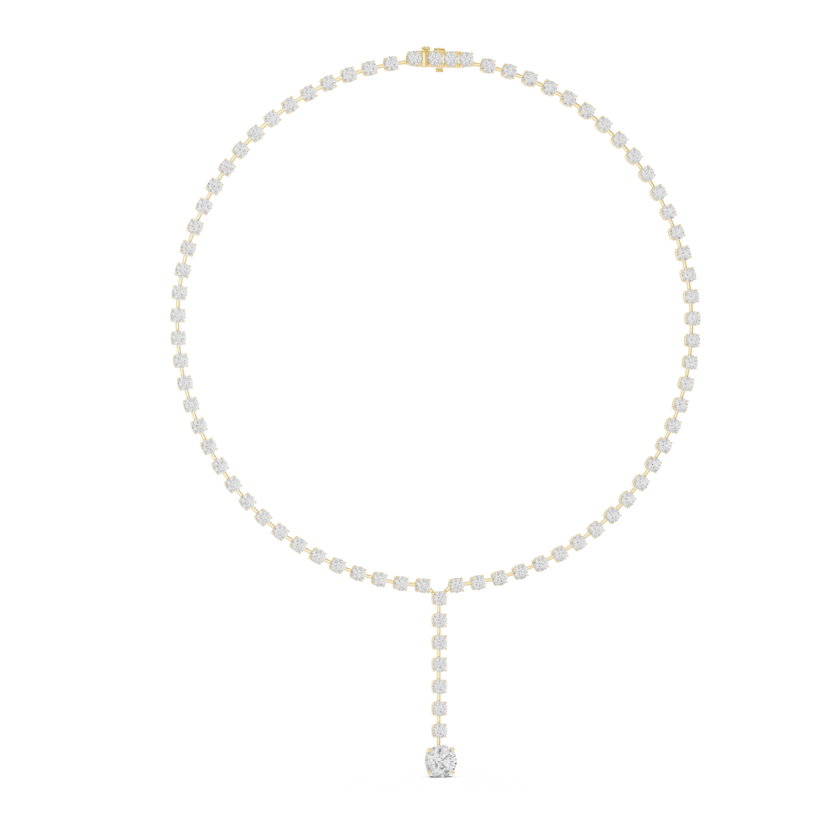  Gold Radiant Pulse Drop Necklace Left View