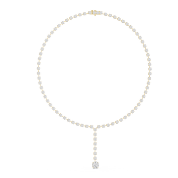  Gold Radiant Pulse Drop Necklace Left View