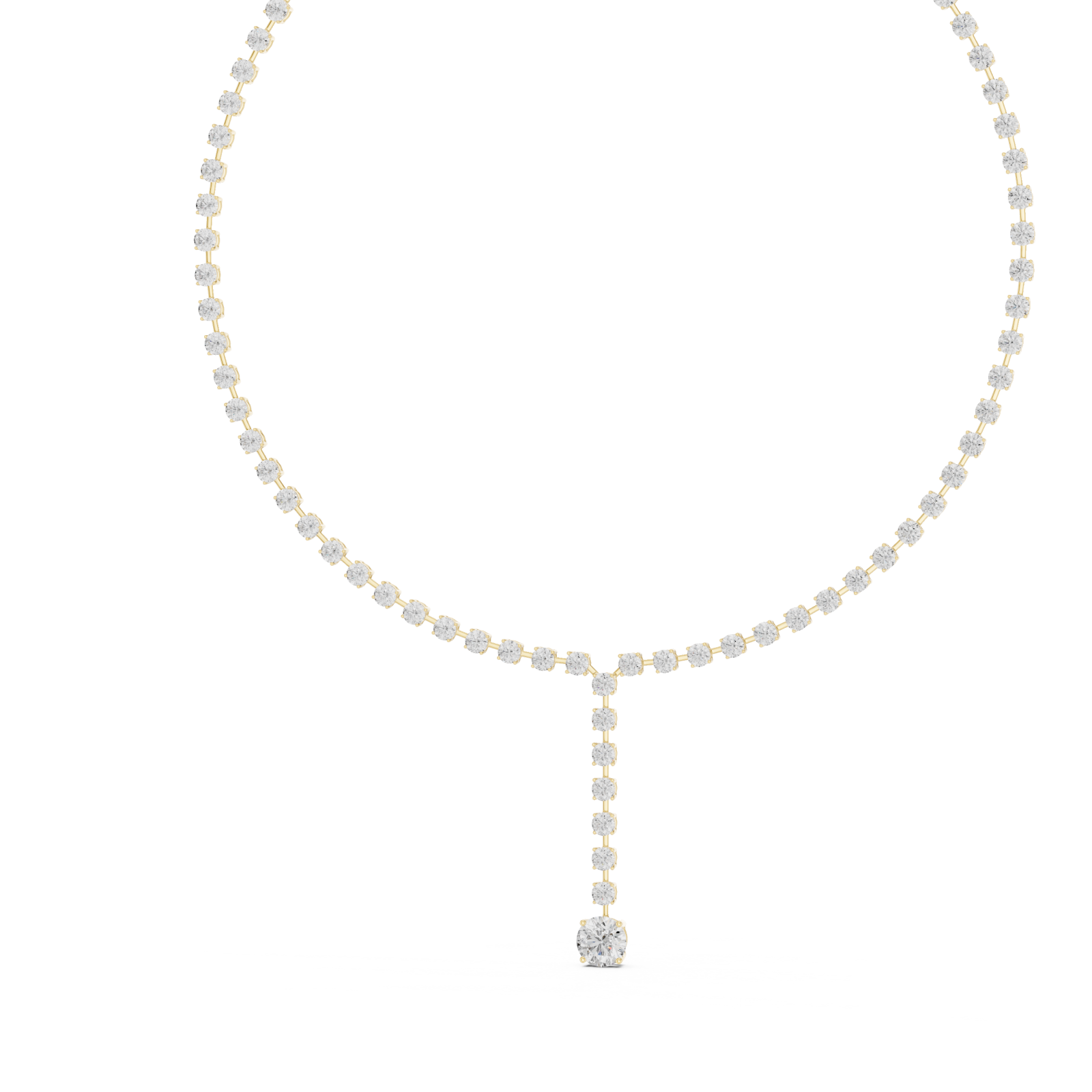 Gold Radiant Pulse Drop Necklace Right View