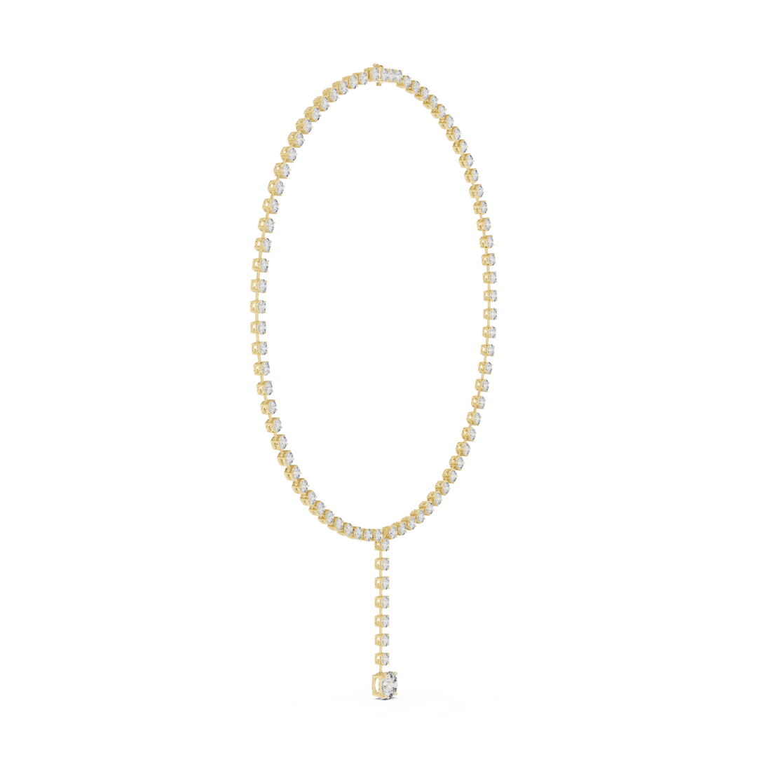  Gold Radiant Pulse Drop Necklace Left View