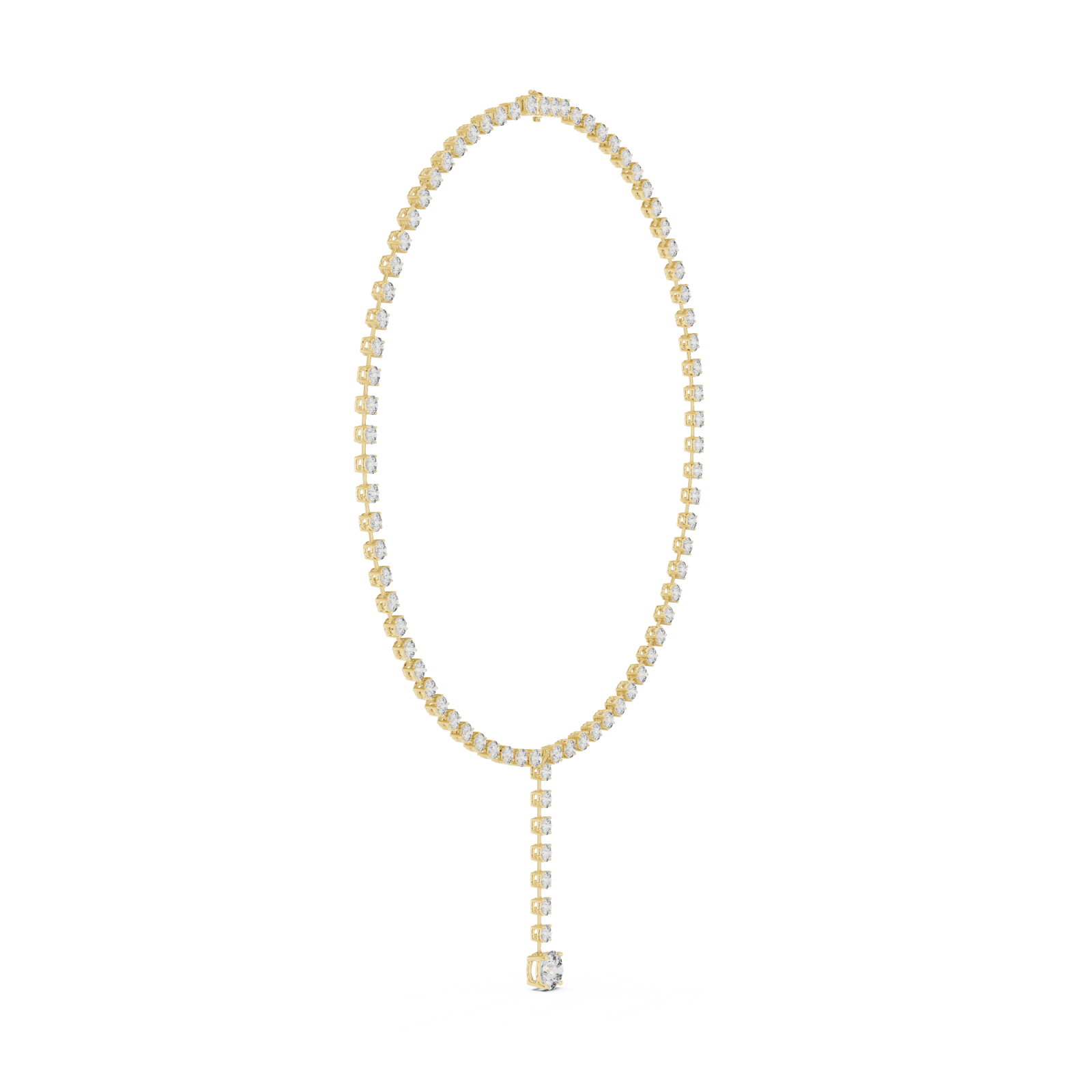  Gold Radiant Pulse Drop Necklace Side View