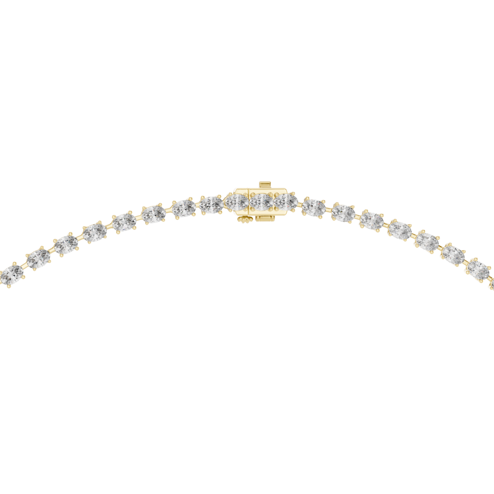  Gold Radiant Lattice Harmony Lariat Necklace Front View