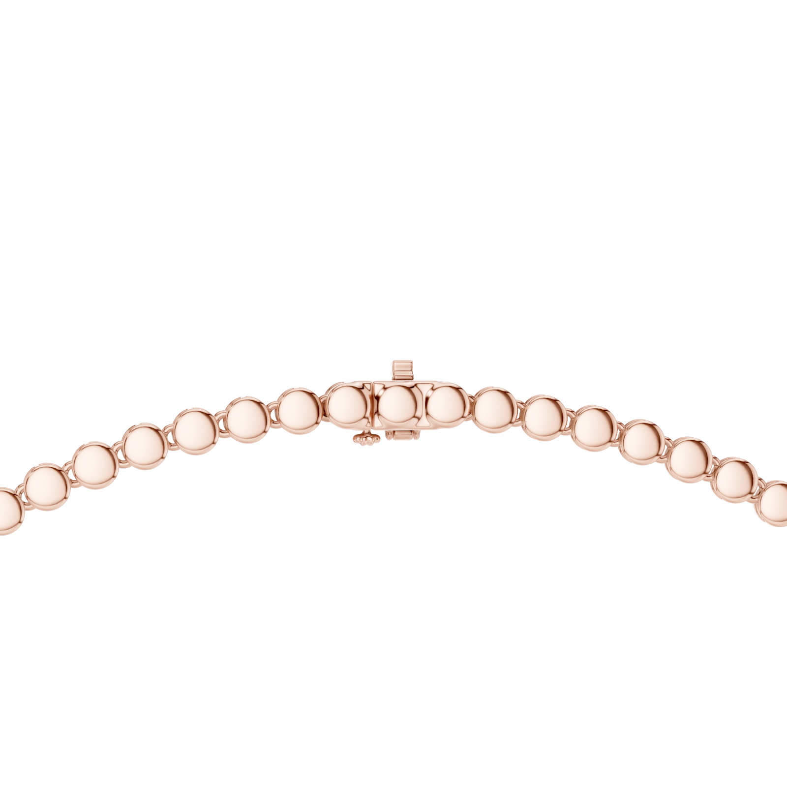  Rose Gold Radiant Teardrop Cluster Chain Necklace Front View
