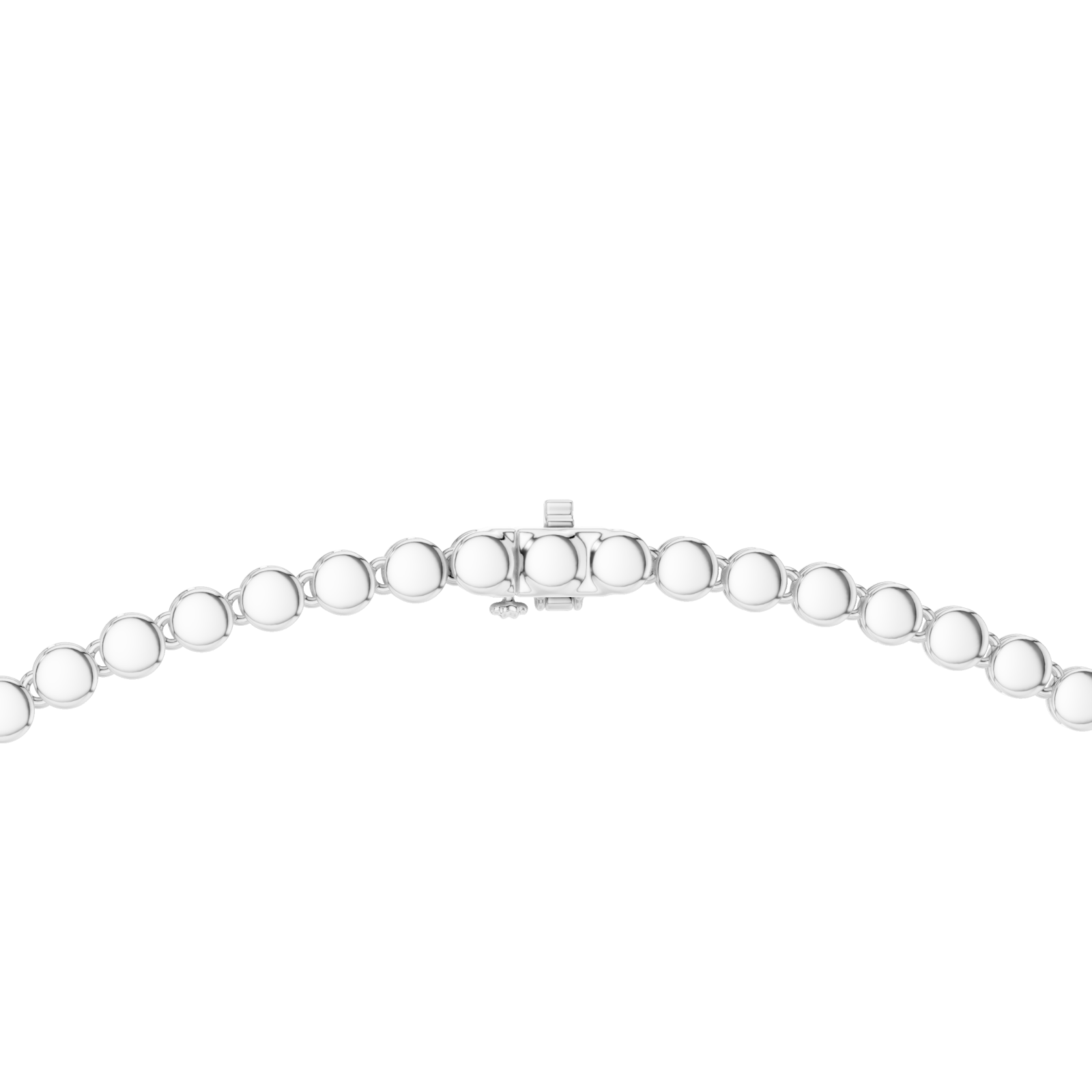  White Gold Radiant Teardrop Cluster Chain Necklace Front View