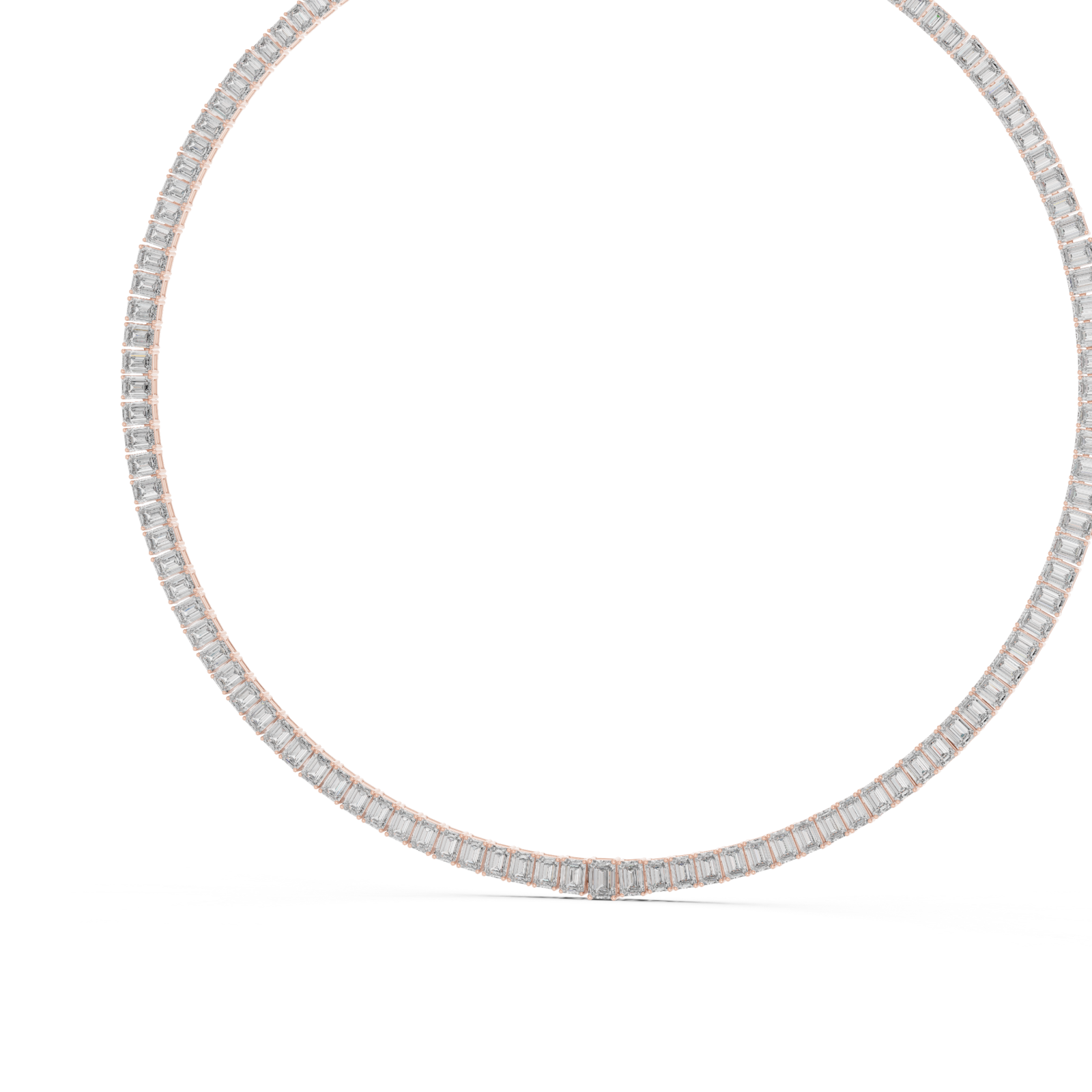  Rose Gold Twilight Cascade Lattice Choker Necklace Right View