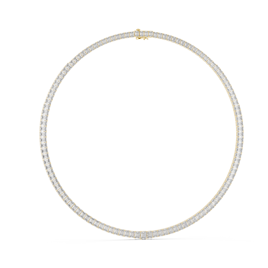  Gold Twilight Cascade Lattice Choker Necklace Left View