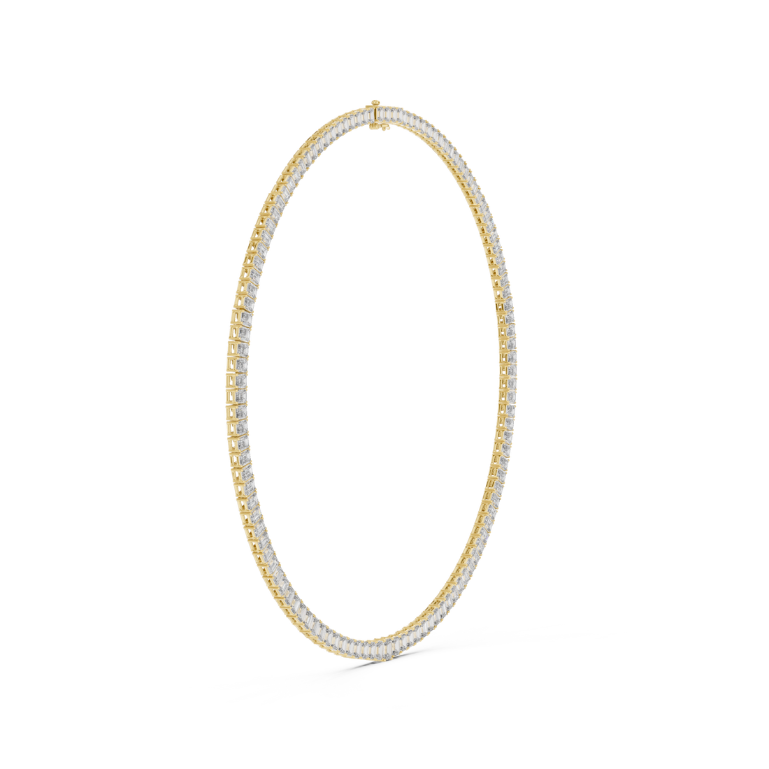  Gold Twilight Cascade Lattice Choker Necklace Left View