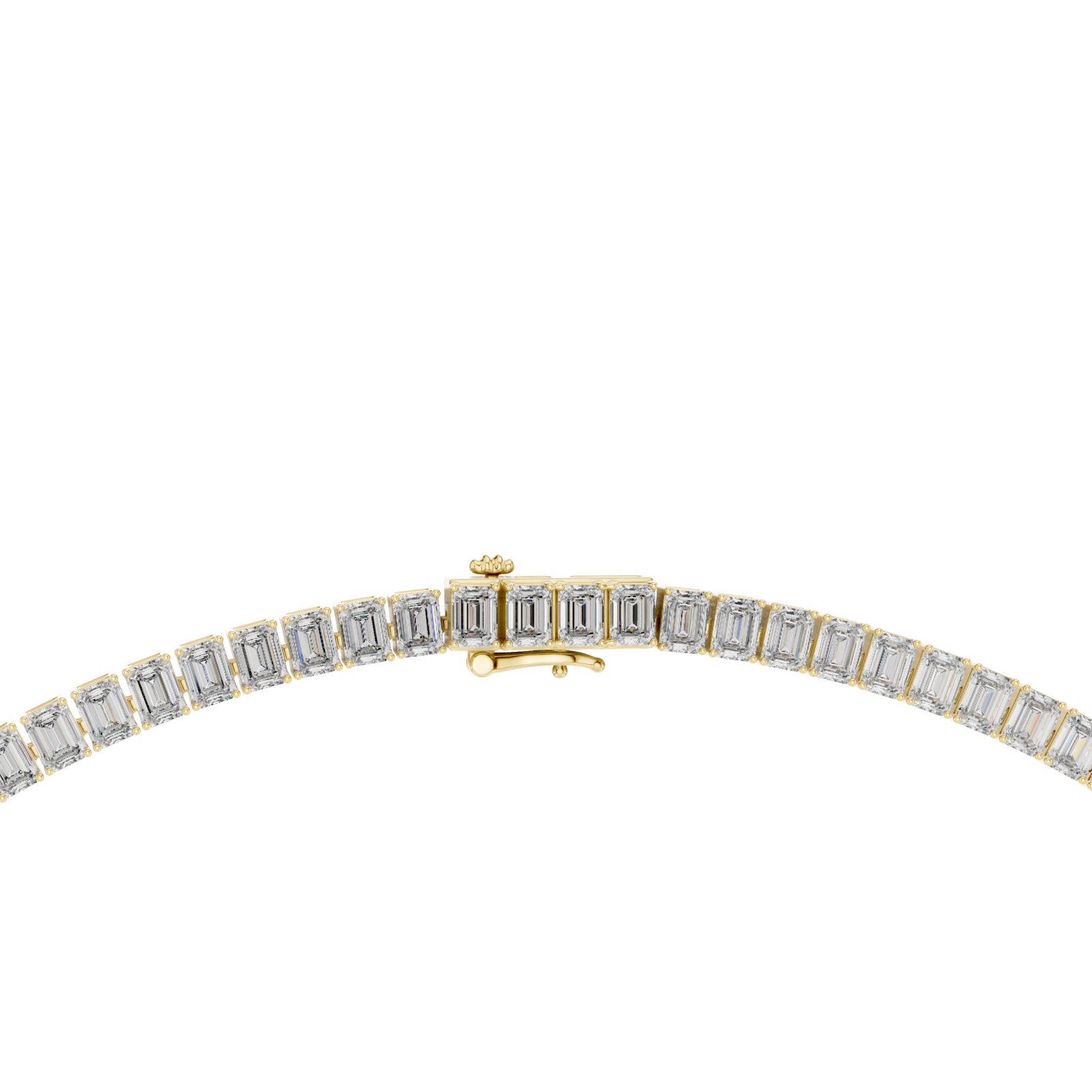  Gold Twilight Cascade Lattice Choker Necklace Front View