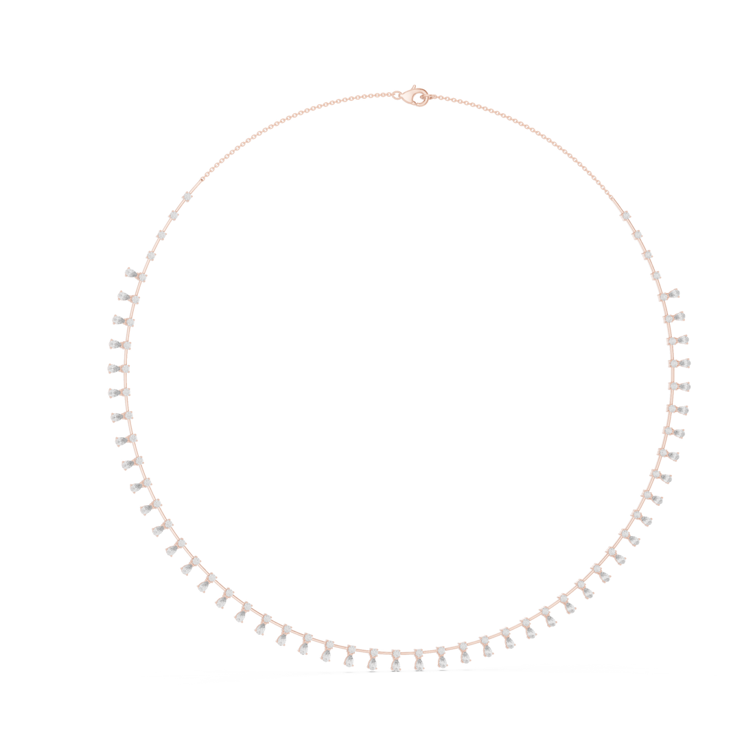  Rose Gold Whispering Halo Flair Necklace Left View