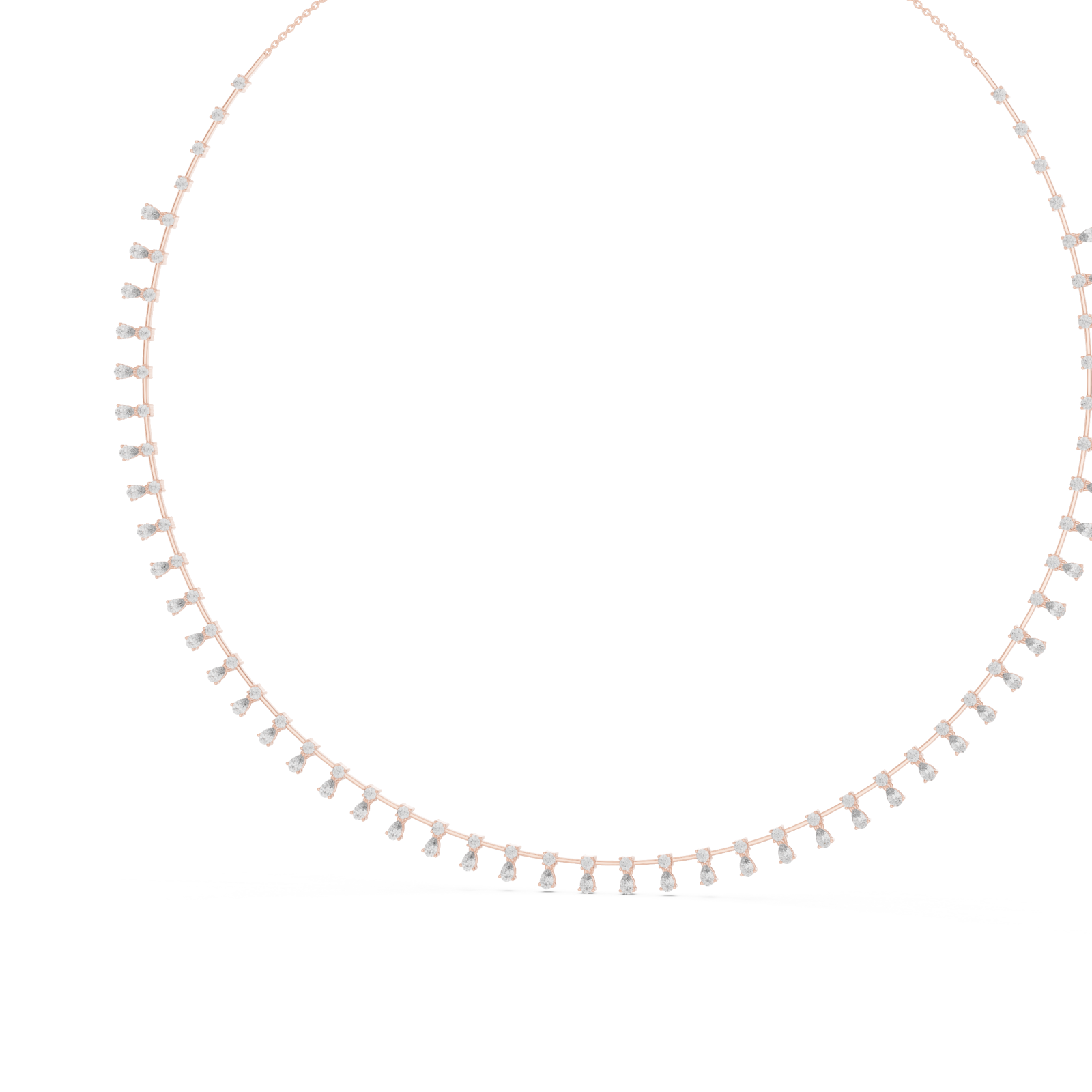  Rose Gold Whispering Halo Flair Necklace Right View