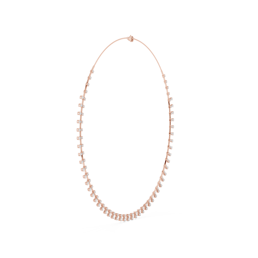  Rose Gold Whispering Halo Flair Necklace Left View