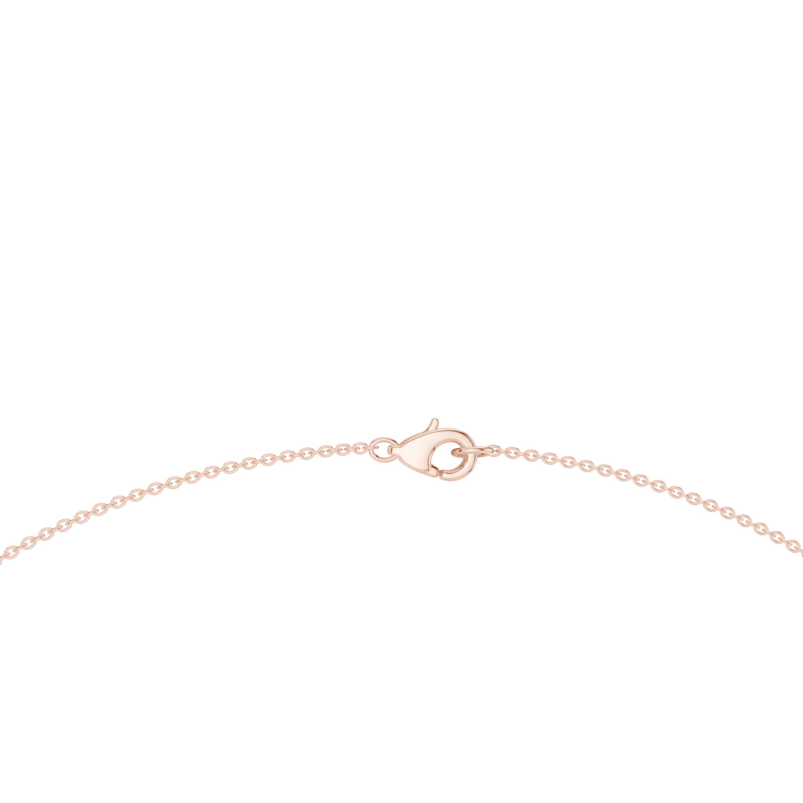  Rose Gold Whispering Halo Flair Necklace Front View