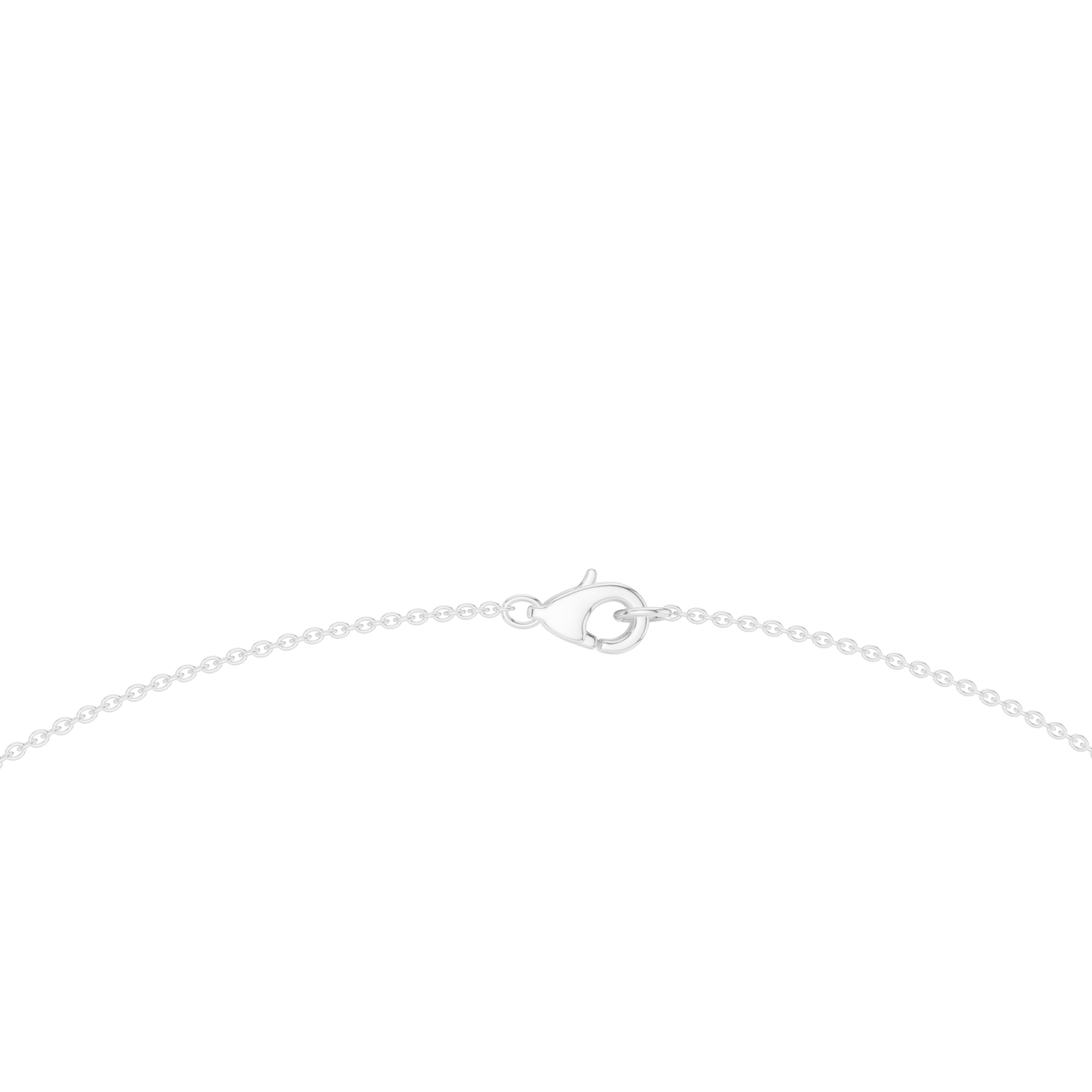  White Gold Whispering Halo Flair Necklace Front View
