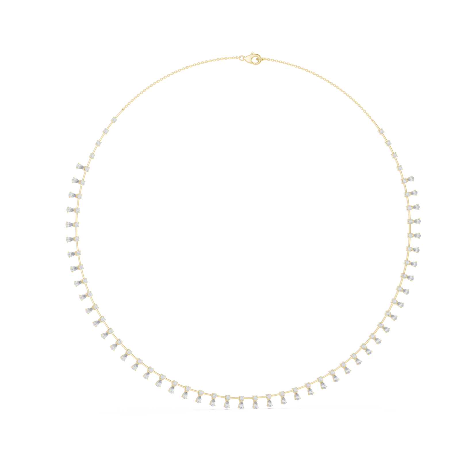  Gold Whispering Halo Flair Necklace Left View
