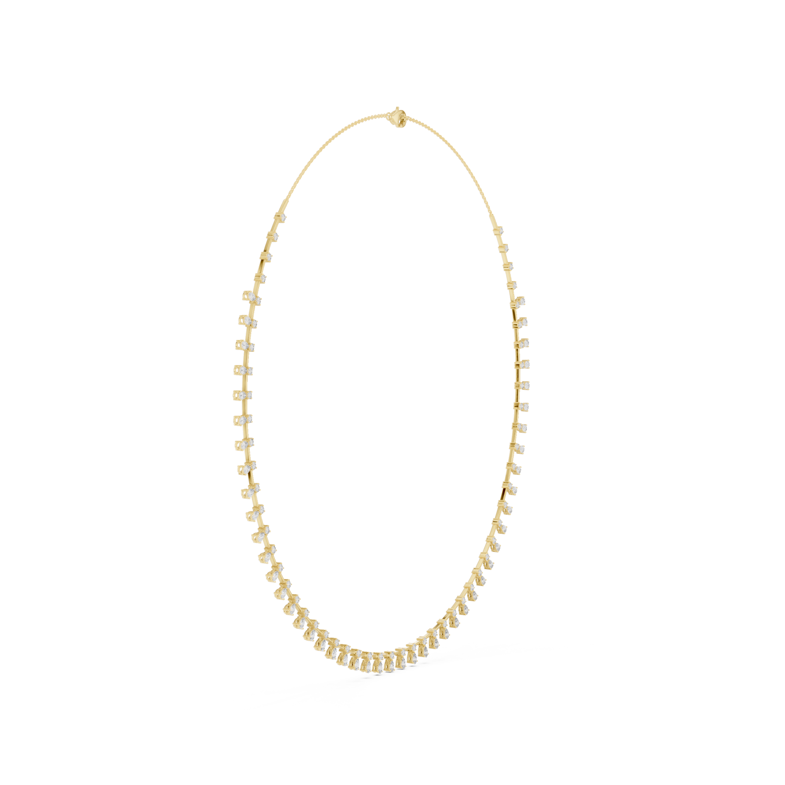  Gold Whispering Halo Flair Necklace Side View