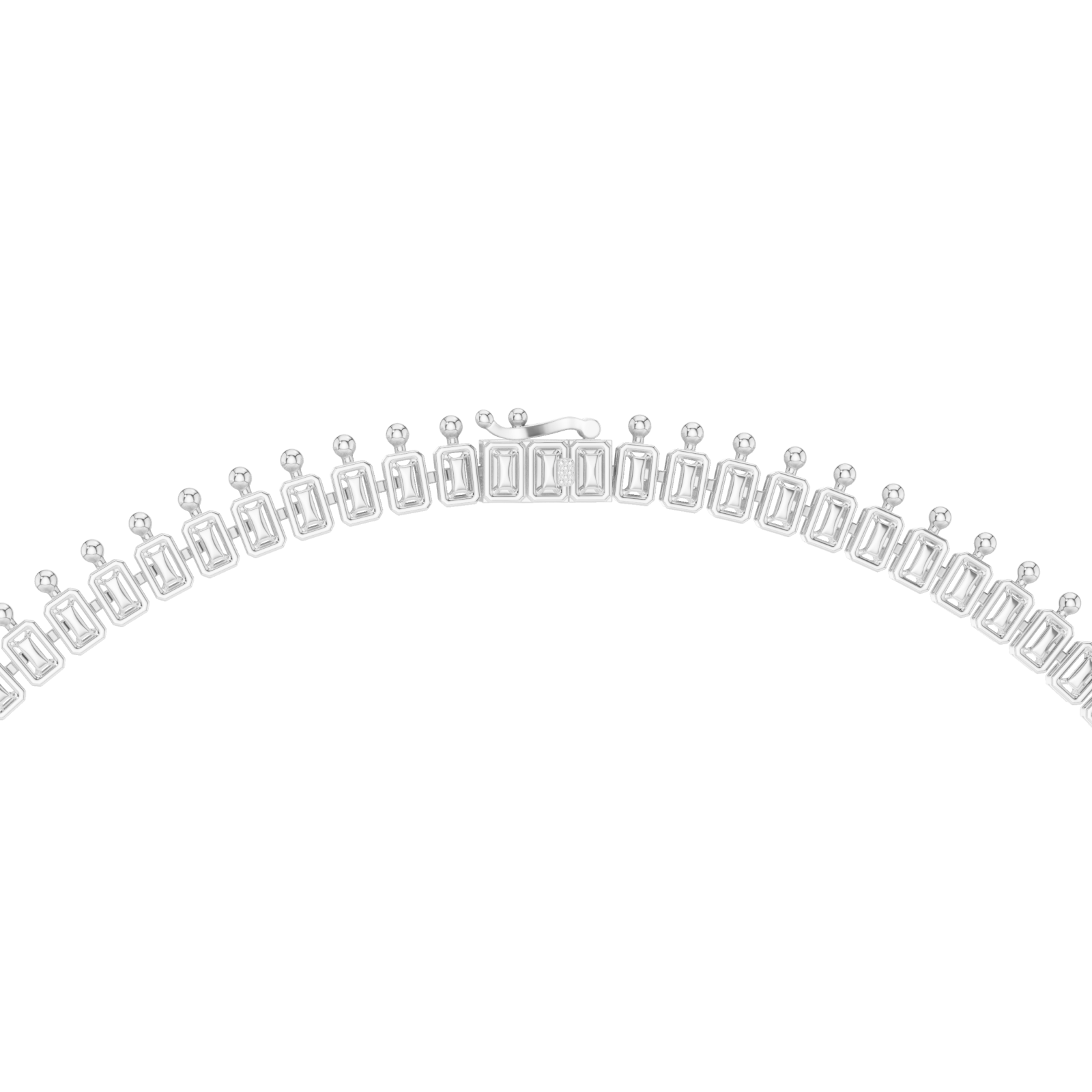  White Gold Elegant Flourish Front View