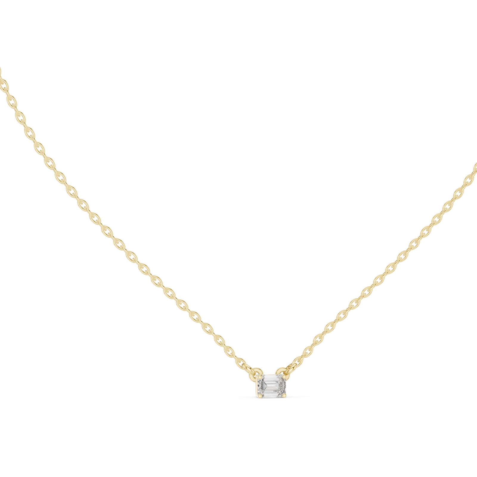  Gold Celestial Muse Solitaire Necklace Left View