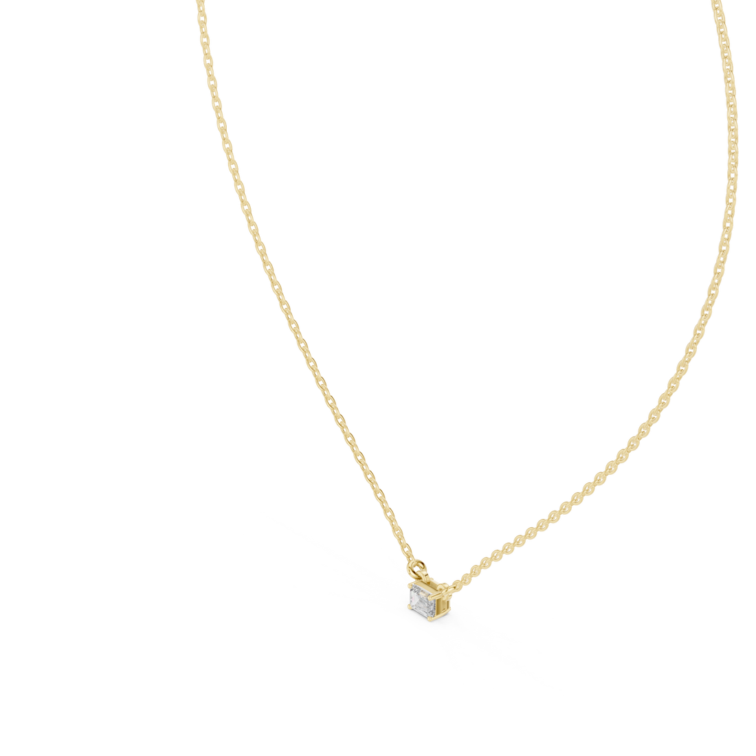 Gold Celestial Muse Solitaire Necklace Right View