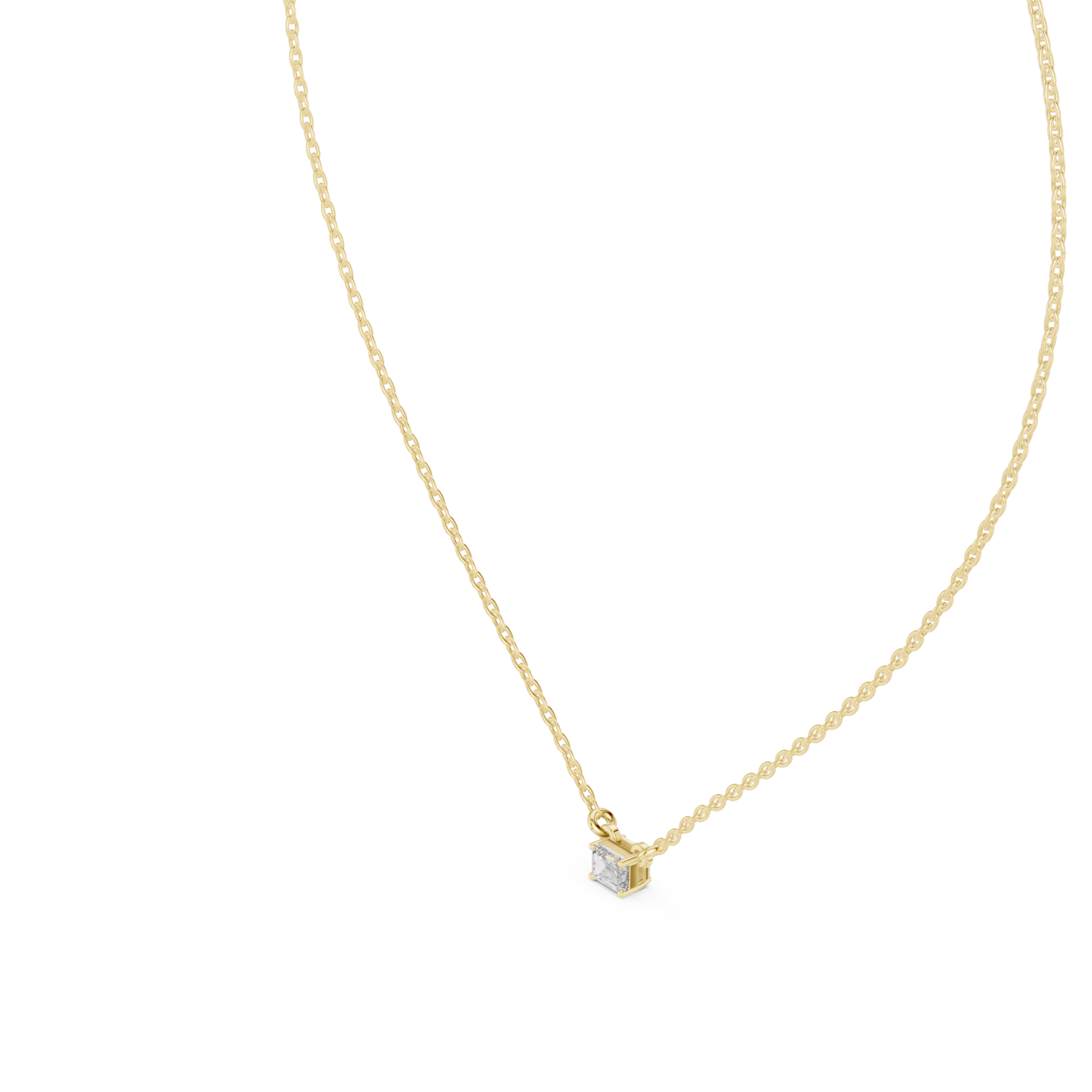 Gold Celestial Muse Solitaire Necklace Right View