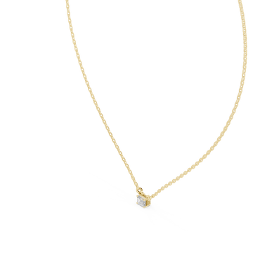Gold Celestial Muse Solitaire Necklace Right View