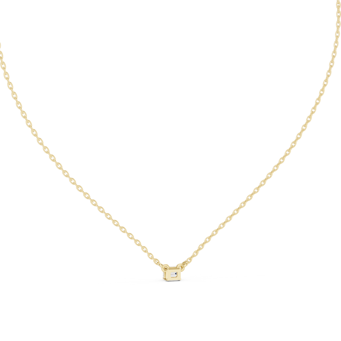 Gold Celestial Muse Solitaire Necklace Right View